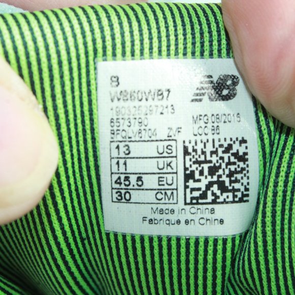 New Balance 860 v7 Multicolor Synthetic Lace Up Running Sneakers Shoes Size 13 - Picture 8 of 10